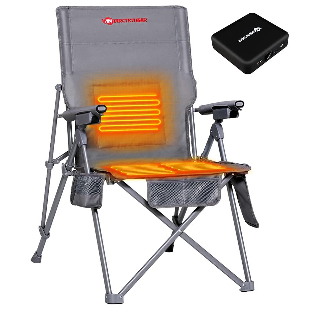 Heated Camping Chair Grey