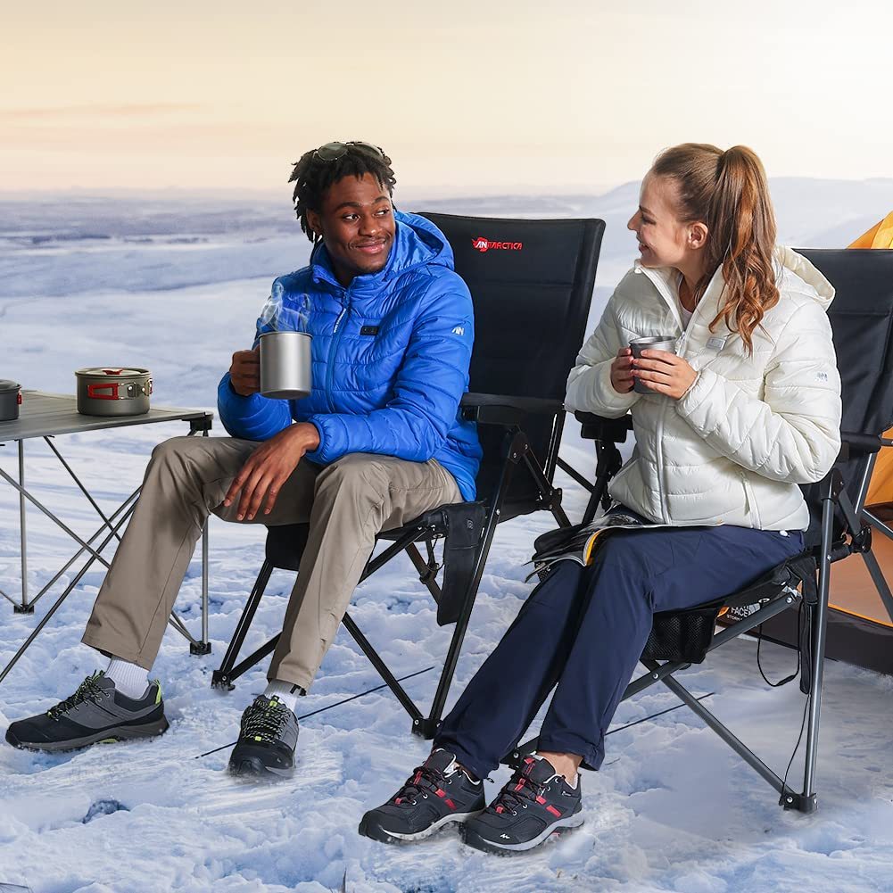 Heated Camping Chair In Use