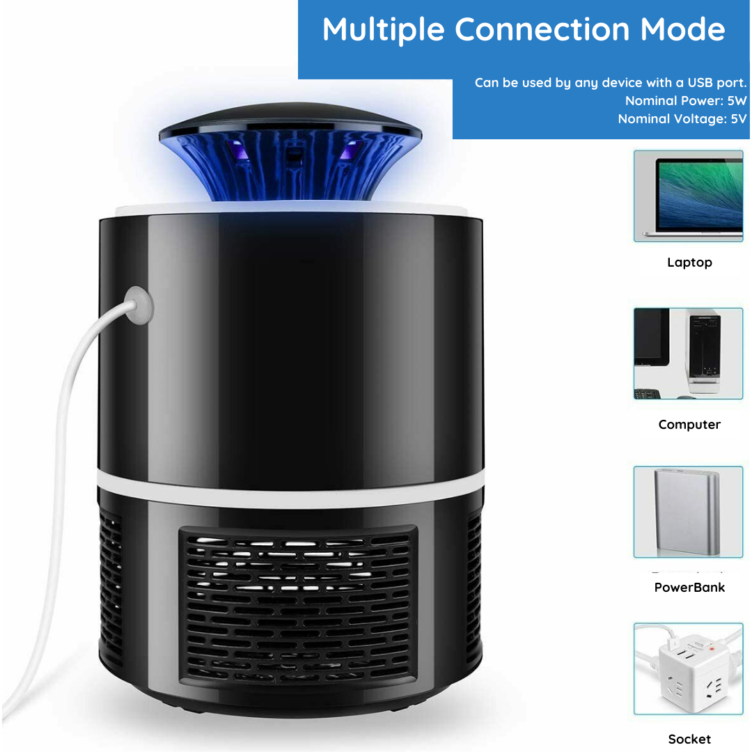 Effective Mosquito Killer Lamp - UV LED Insect Zapper with Silent Operation for Indoor & Outdoor Use
