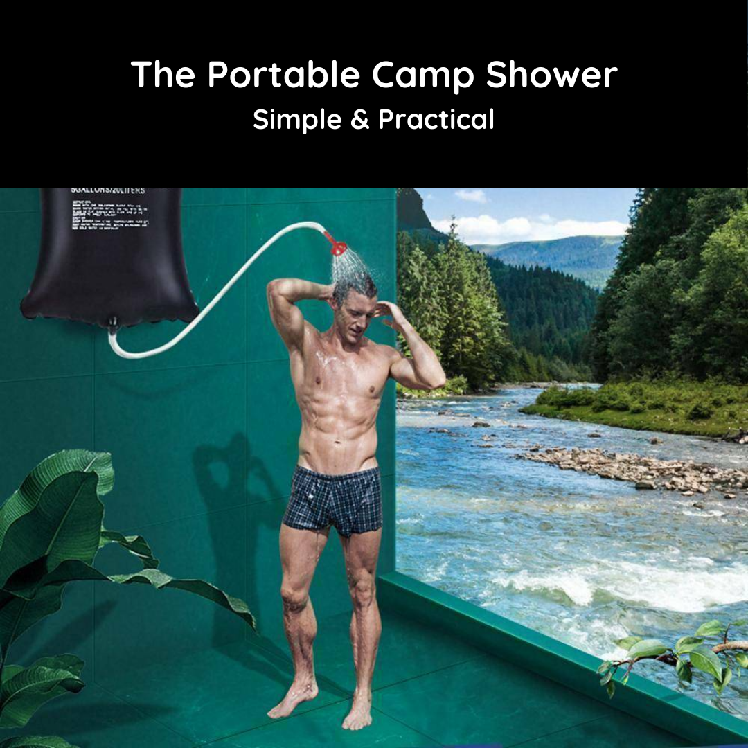 Portable Camp Shower In Use