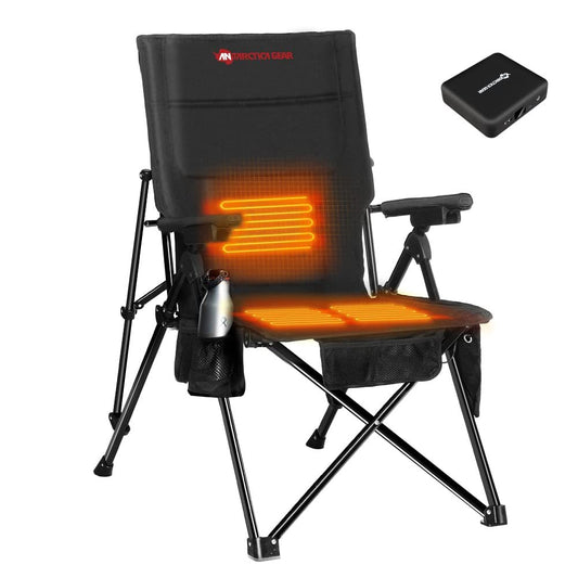 Heated Camping Chair Black