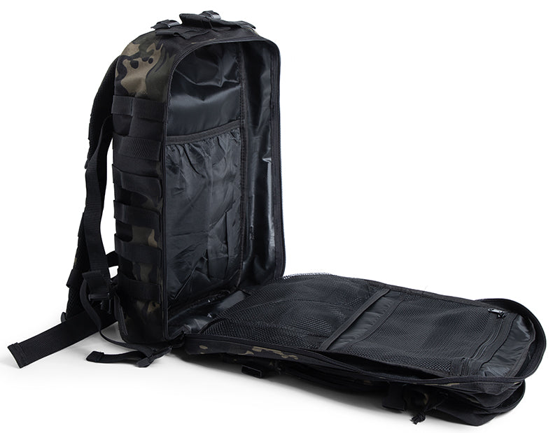 Military Backpack Open