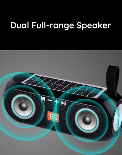 Solar Bluetooth Speaker – Portable Outdoor Wireless Speaker with Solar Charging, Enhanced Stereo Sound & Long Battery Life