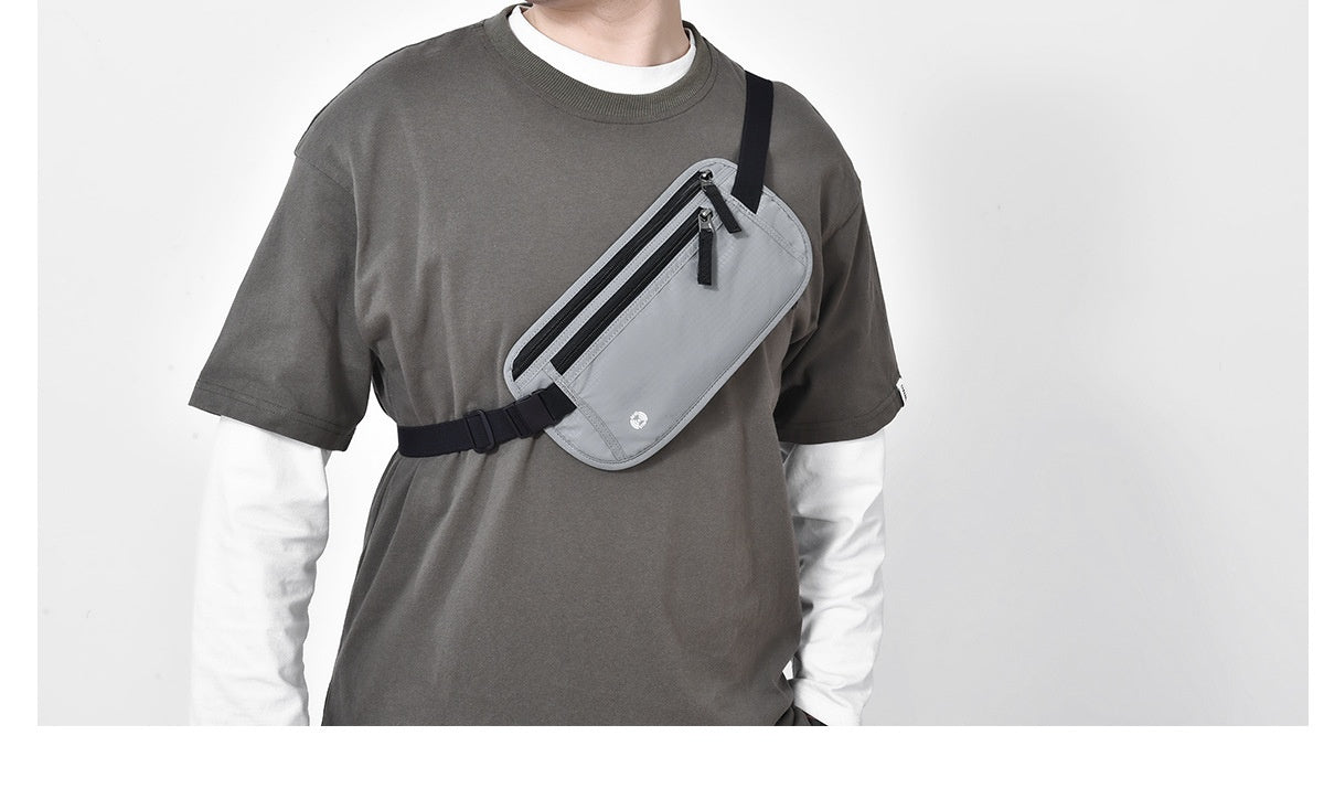 Waist Bag In Use Chest Gray